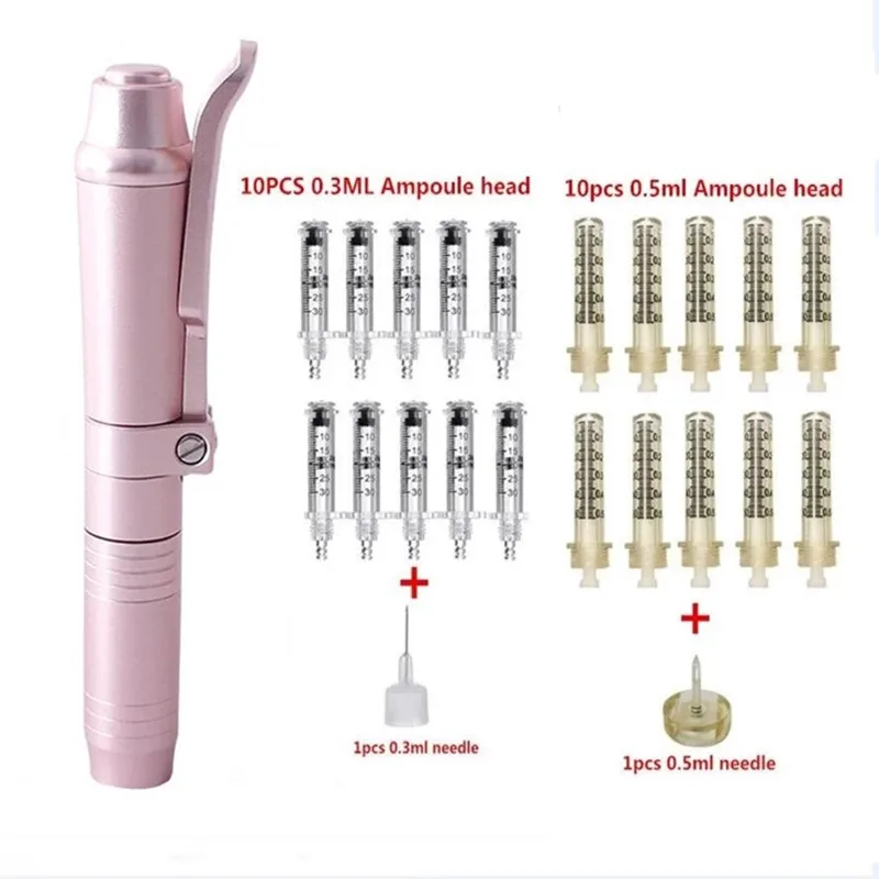 

NEW 2 IN 1High Pressure Hyaluronic Acid Pen High density metal For Anti Wrinkle Lip injection hyaluron gun atomizer hyaluron pen