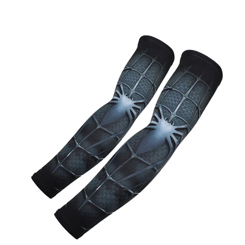 2PCS Breathable UV Protective Tattoo Arm Sleeve Driving Running Vissen Fietsen Mouwen Basketball Cover Skull Fishing Arm Sleeves