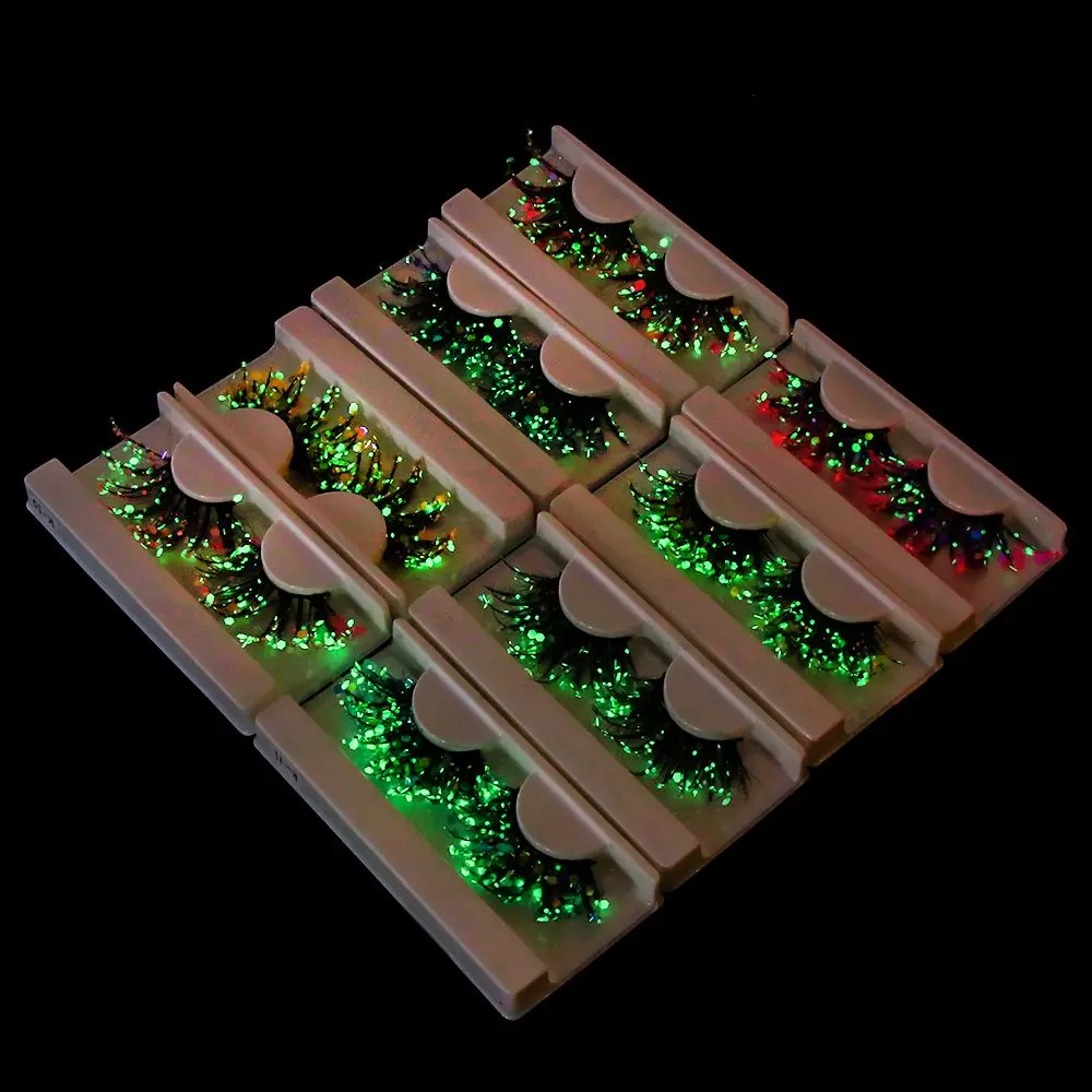 Handgemachte natürliche Farbe leuchtende 3D falsche Wimpern Make-up liefert nackte Make-up gefälschte Wimpern