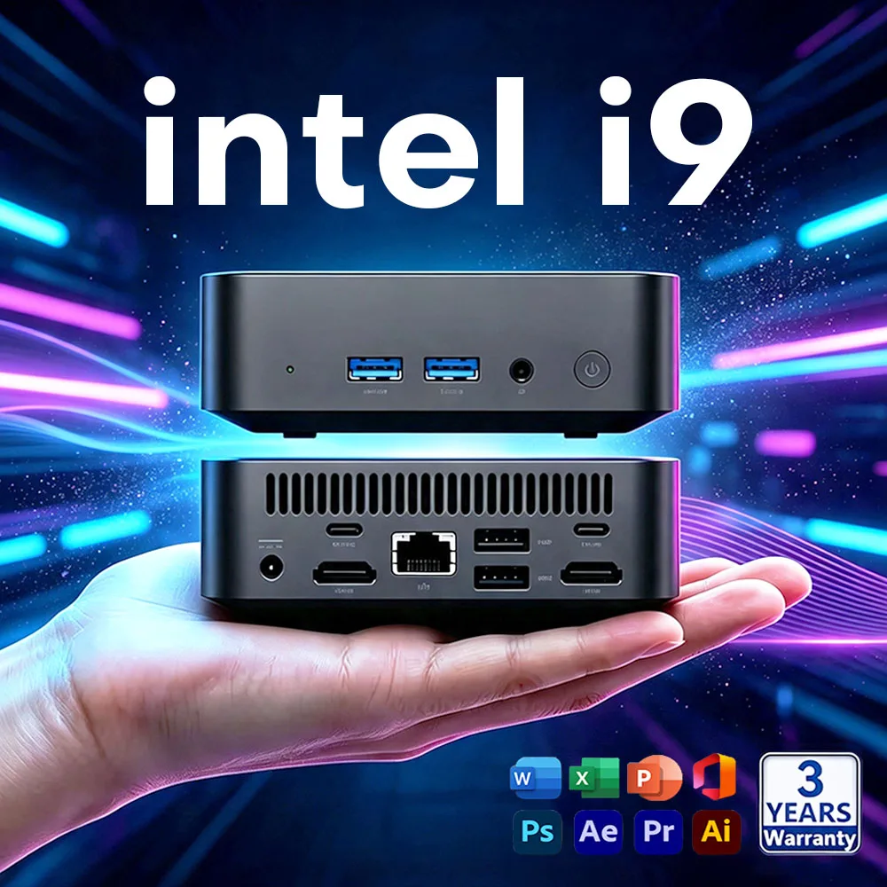 Intel i9 10980HK MINI PC Intel N150 Minipc 16GB 32GB RAM Windows 11 1TB SSD Gaming Computer Wifi 6 1000Mbps Portable PC Desktop
