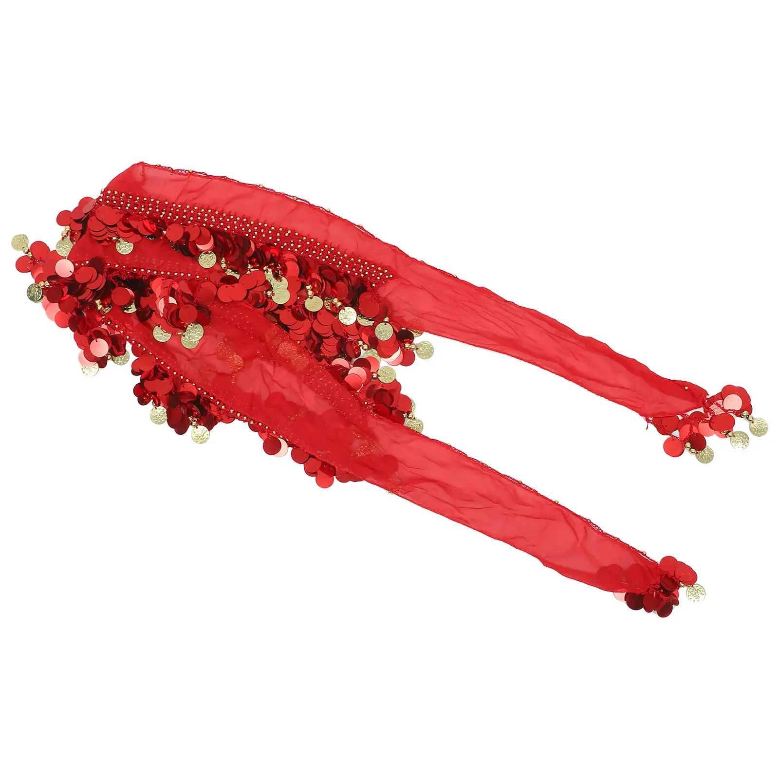 

Sequin Waist Chain Belly Dancing Hip Scarf Adjustable Skirt for Women Festival Party Costume Accessory