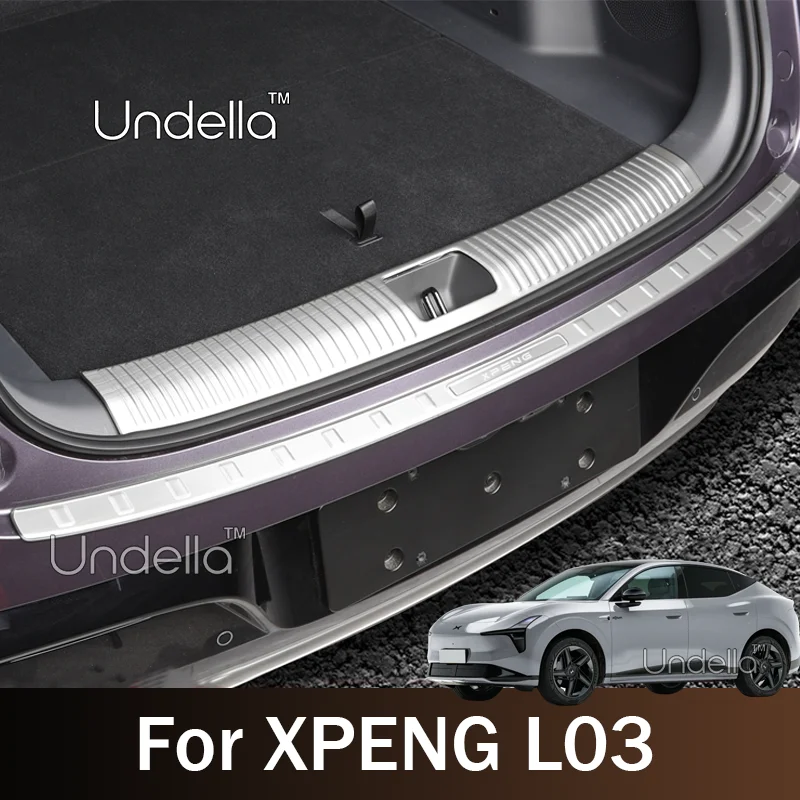 For XPENG L03 2026 2027 Car Stainless Steel Rear Trunk Threshold Inner Guard Cover Tailgate Door Sill Protector Trim Accessories