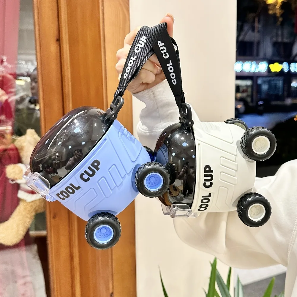 

Baby Bus Car Design Cute Plastic Water Cup with Straw Children's Plaything High Aesthetic Value Little Cup Gift for Kids