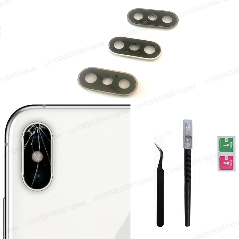 1Pcs OEM Rear Back Camera Lens Replacement for iPhone Xs Max and iPhone Xs with Repairing Tool