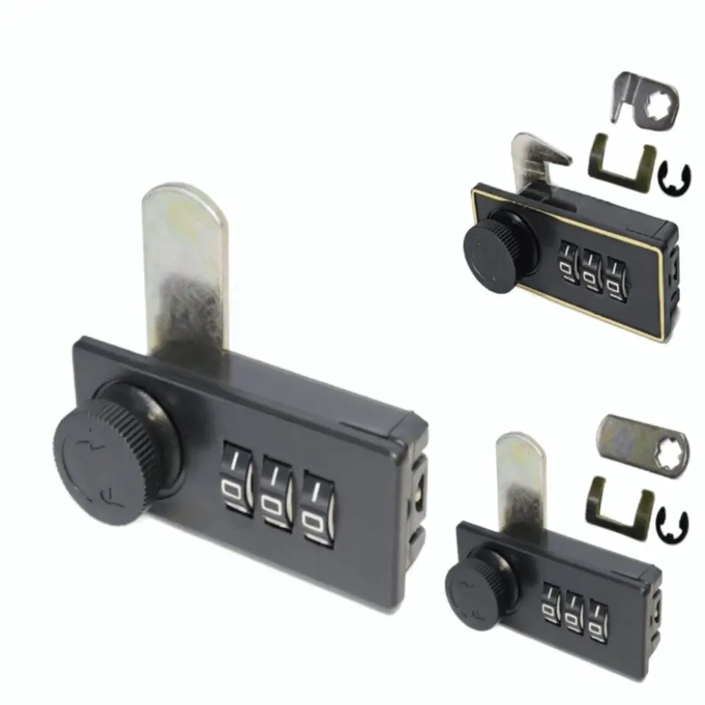 3 Digit Mechanical Combination Lock Compact Size Anti-Corrosion Drawer Turntable Password Lock Keyless Secure