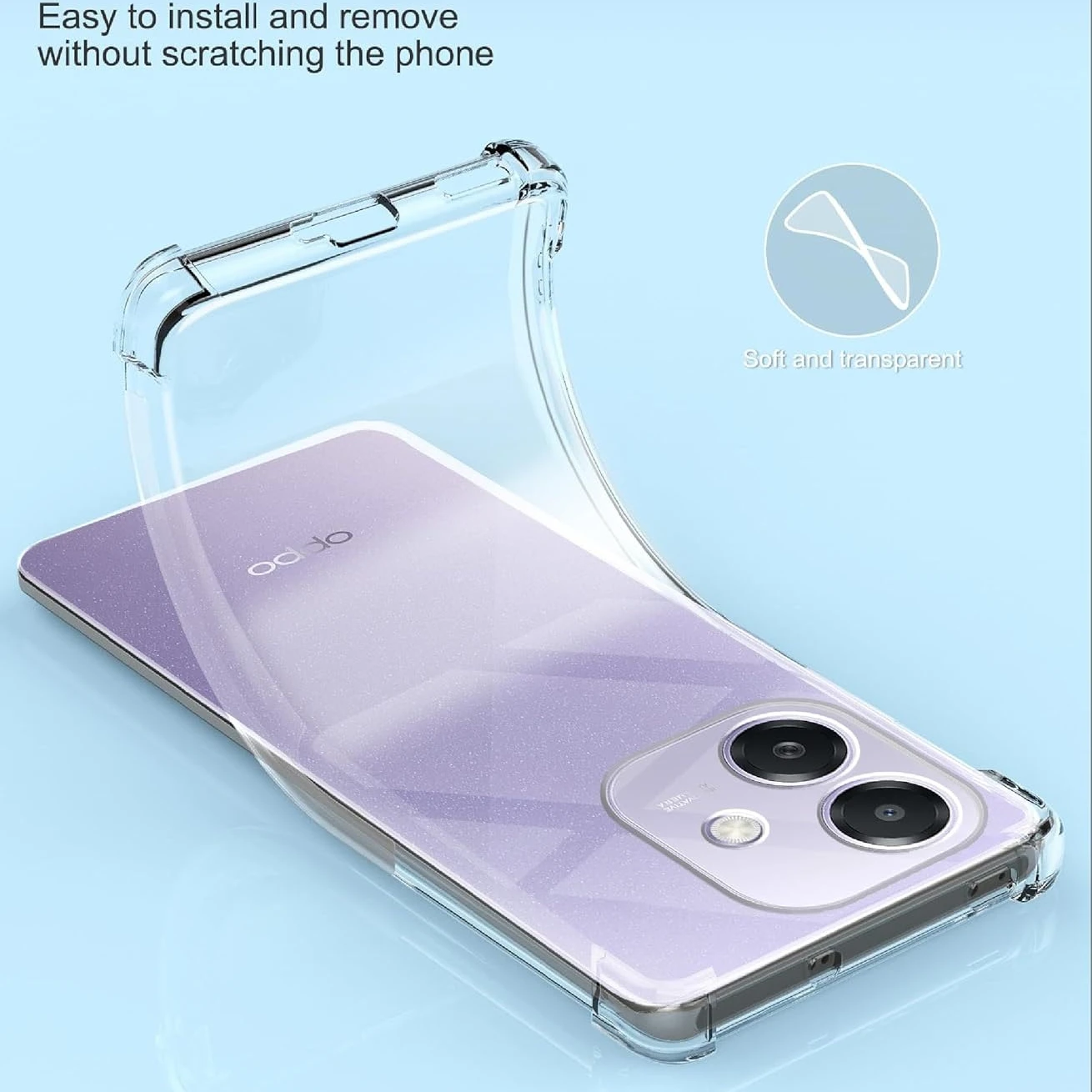 Four-Corners Shockproof TPU Case for OPPO A40 A40M A80 A60 5G A3 Pro Protective Cover Capa Fundas Coque