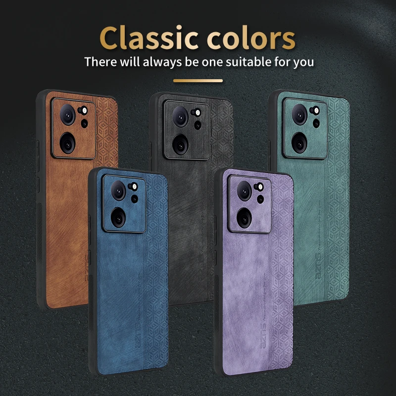 For Xiaomi 13T Чехол для back cover Skin Feel Shockproof Matte Leather Case Soft Funda For Xiaomi 13T