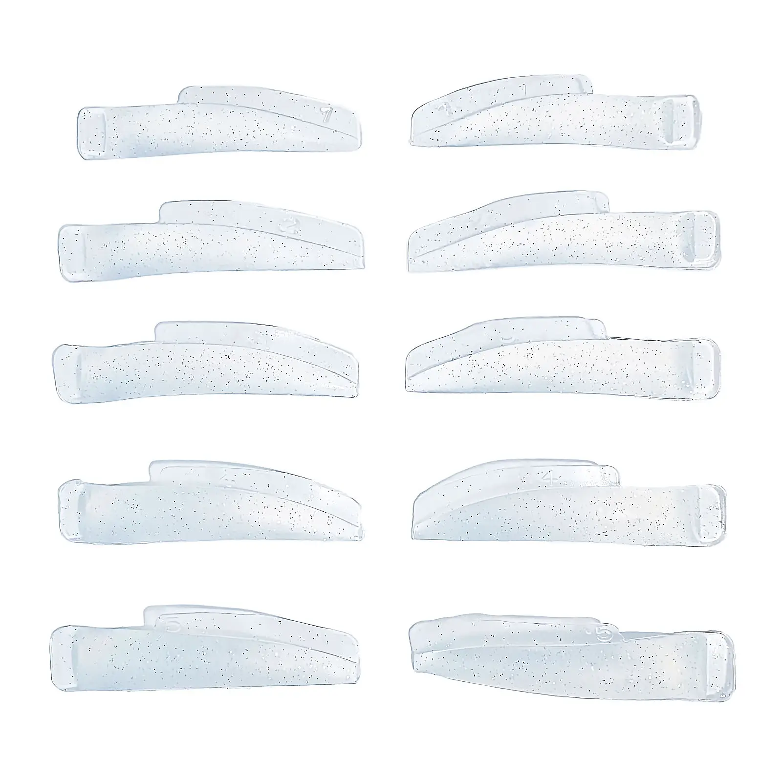 Lomansa 5 Pari Big C CURL Silicone Eyelash Perming Pad Lashes Rods Shield Lifting 3D Eyelash Curler Accessories Applicator Tools
