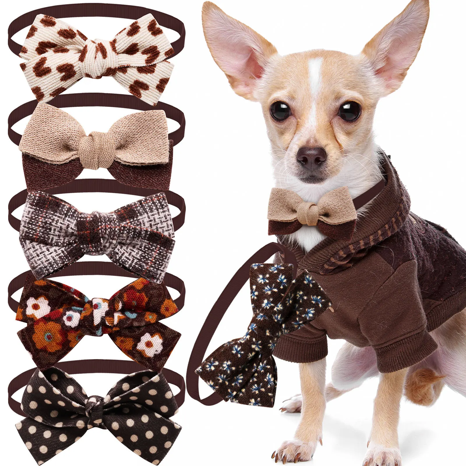 

New pet tie dogs collar cats fashionable and classic pet accessories