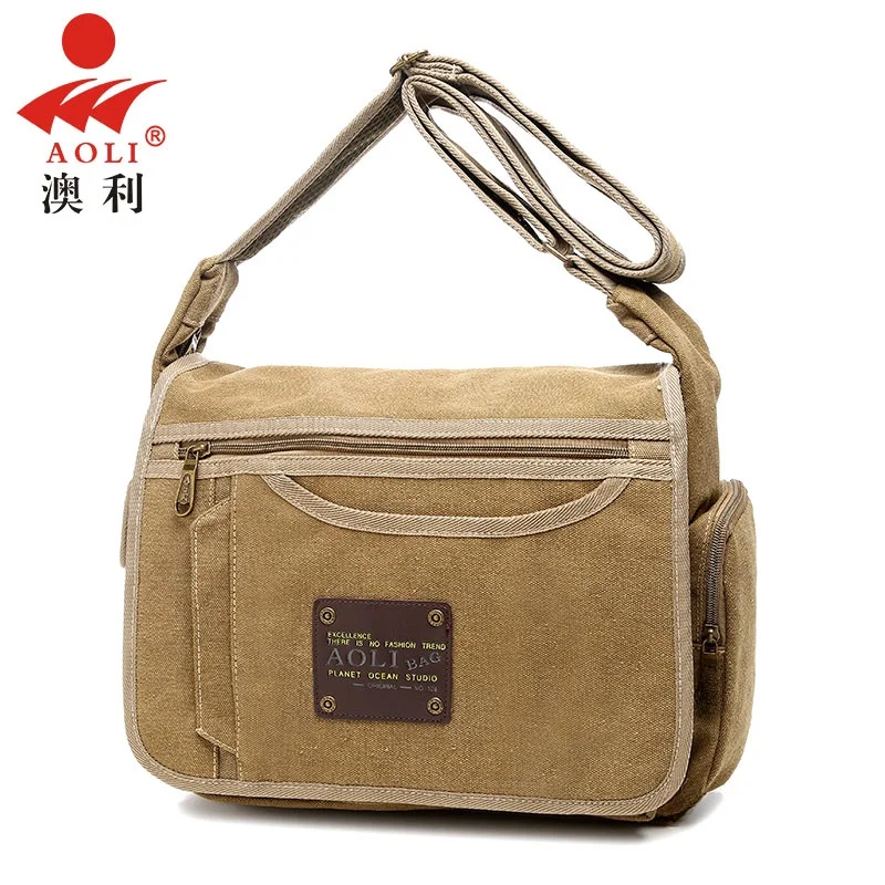 ex Canvas oulder Bag Casual Outdoor Multifunctional Retro Sle Large Capaci Crossbody Bag for Men And Women