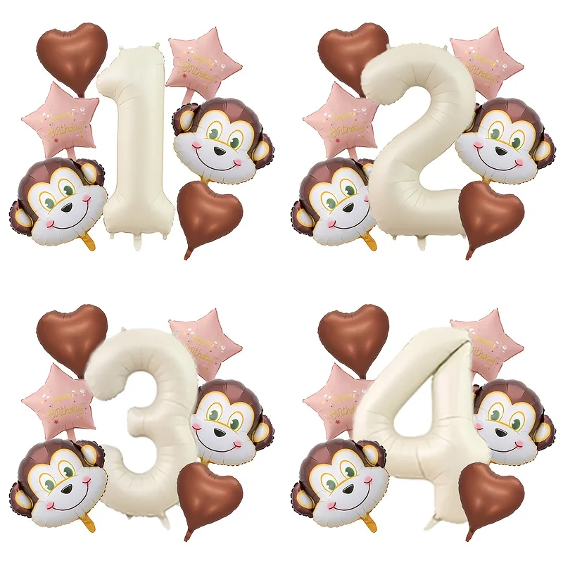 7Pcs Cute Monkey Sh…