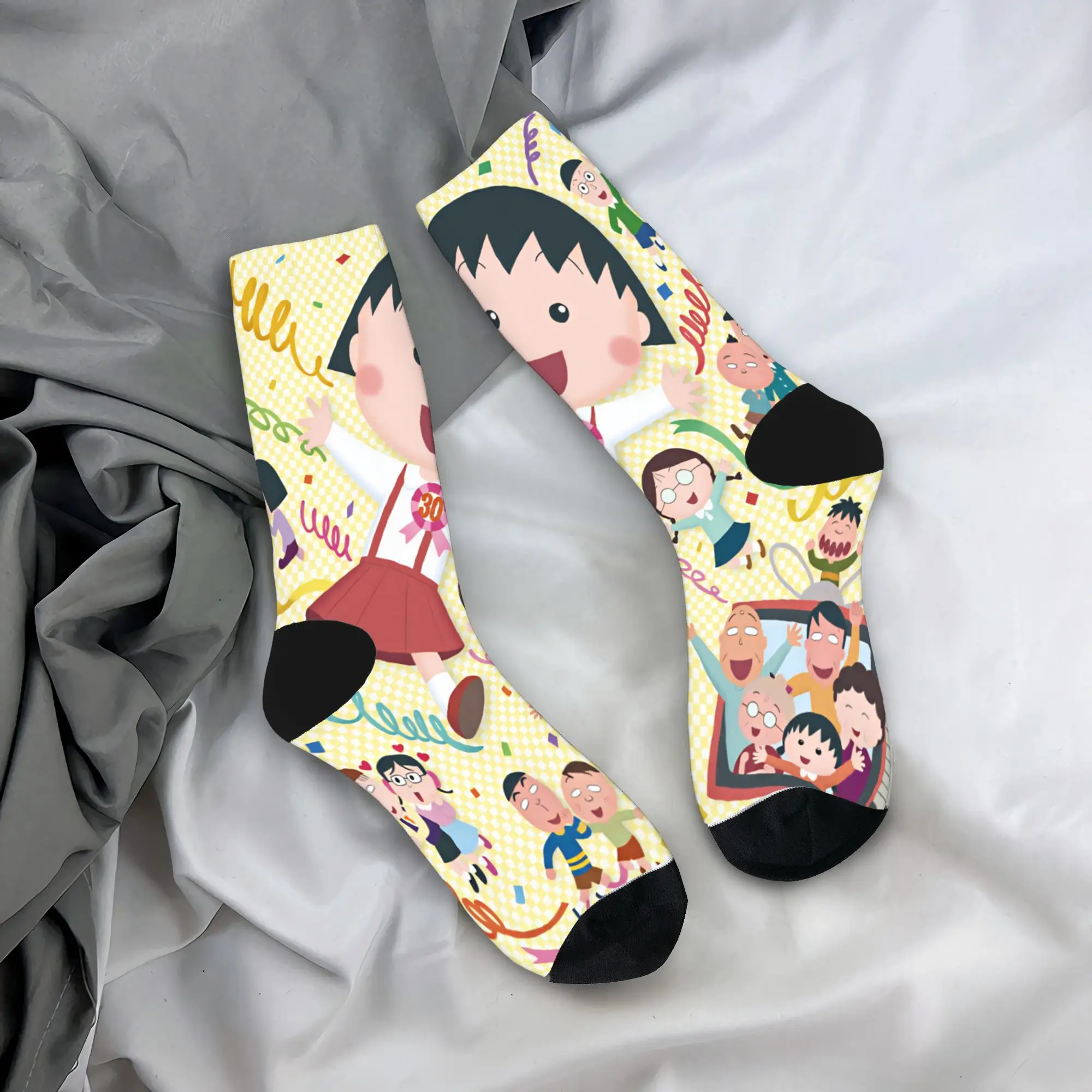 Couple Socks Chibi Maruko Chan  Stockings Winter Elegant Comfortable Socks Graphic Outdoor Sports Anti-Slip Socks