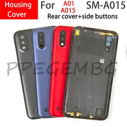 New A01 A015 Shell Battery Case Cover Rear Lid Door For Samsung Galaxy A01 A015 SM-A015F SM-A015G Housing Back Case Back Cover