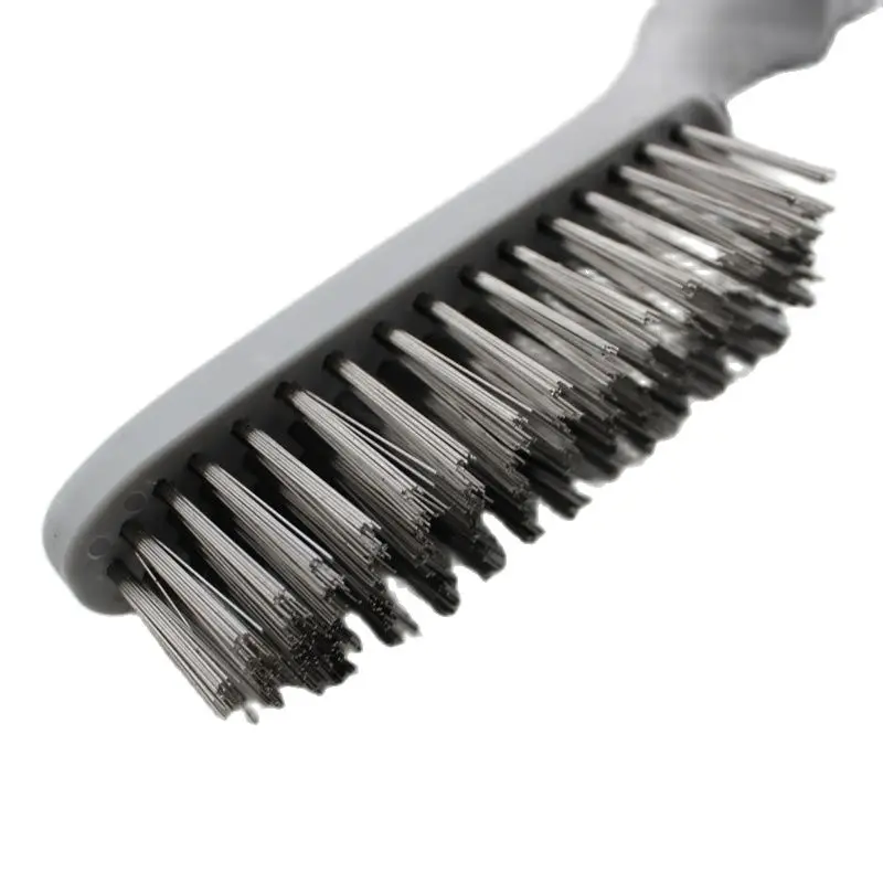 Brosse métallique en acier inoxydable avec poignée souple, grande taille, 260mm