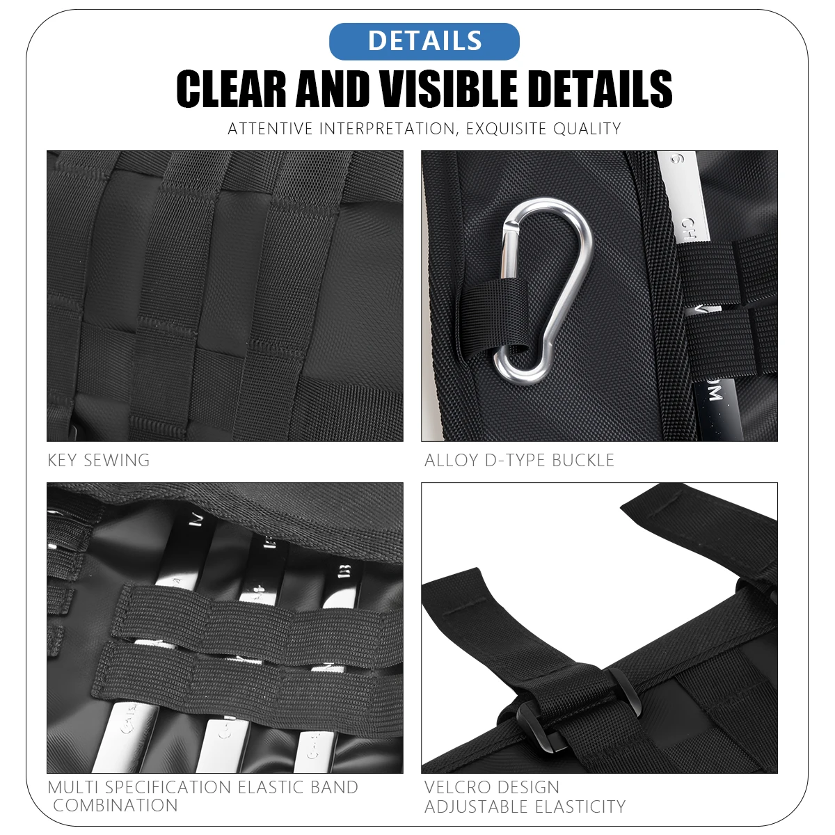 SOYAVISION دراجة نارية أداة حقيبة المحمولة موتور أدوات موتوكروس أداة حقيبة التخزين الحقيبة في الهواء الطلق إصلاح العمل أداة لفة حزمة #2