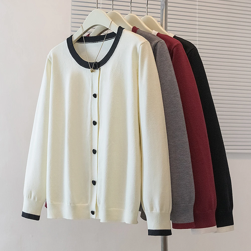 

2025 New Autumn Winter New Fashion Tops Versatile Korean Style Knitted Unif Cardigan Women 2000s Aesthetic Chic Knitwear Sweater