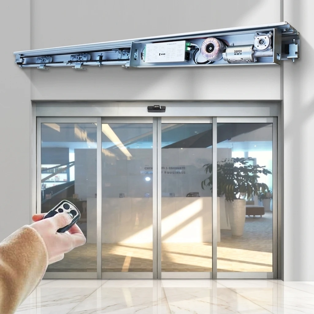 Deper Wholesale Automatic Sliding Door System 120kg Automatic Sliding Door for Automatic Open Door With Dunker Motor & Sensor