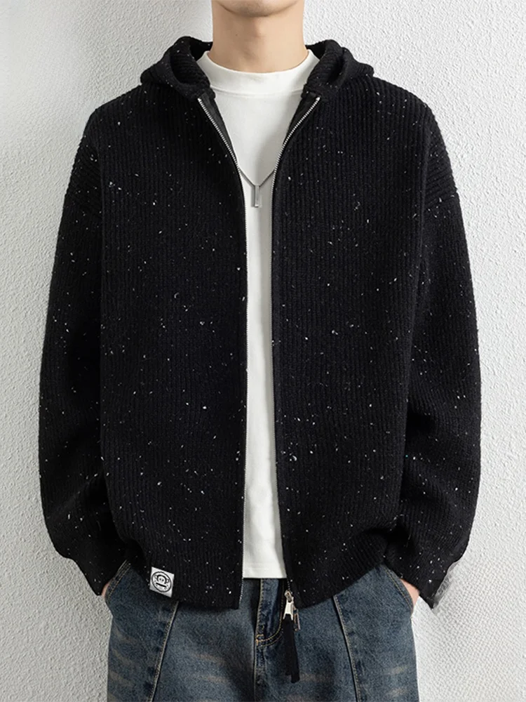 

Мужской вязаный свитер Paul Frank Premium Feeling Bla с капюшоном, свободный крой, повседневная верхняя одежда для пар, комфортный, средней плотности вязки