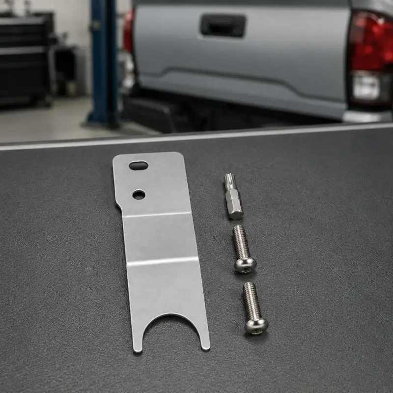 J0MA Formed Plate Tailgate Anti-Theft Lock with a Forked Lower End