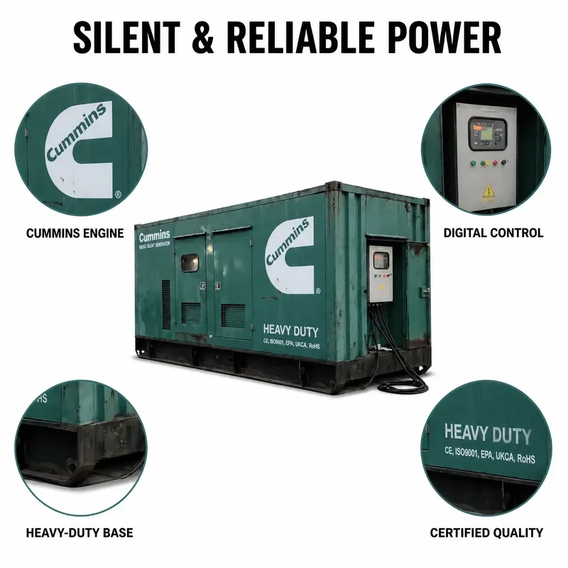 New Three Phase Generator Factory 60KVA 80KVA 100KVA Silent/Open Type Genset Water Cooled ATS Remote Start