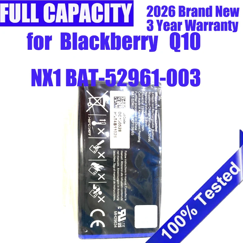 Batería Nueva para Blackberry Q10 P9983 NX1 BAT-52961-003 2100mah Recargable