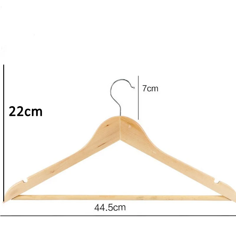 360° Rotating Solid Wood Hanger 5pcs Non-Slip Non-Mark Clothes Hanger for Suits Shirts Coats Wooden Hanger for Home Wardrobe