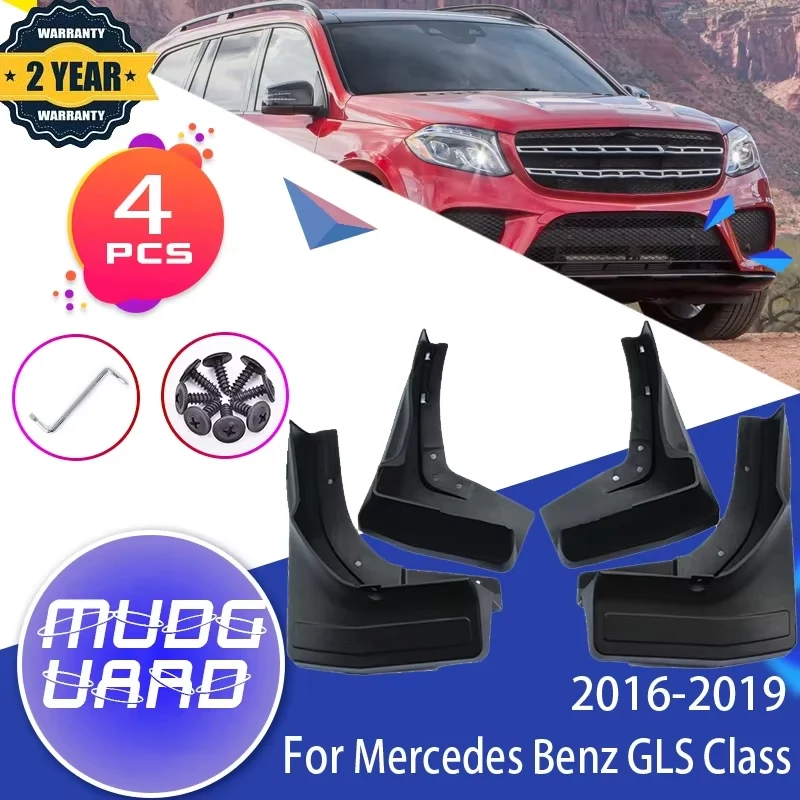 

4x Car Mudflaps for Mercedes Benz GLS Class 2016-2019 Fender Mud Guard Splash Flap Mudguard Accessories 320 350 400 450 500 2017