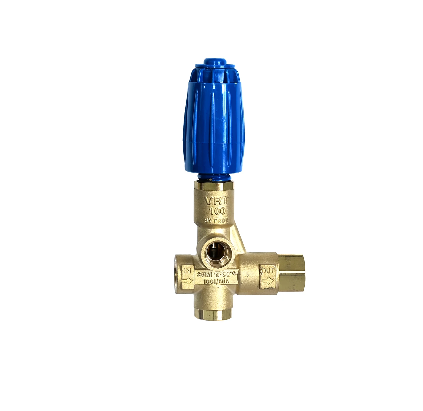 High Quality Brass  Regulating Valve / Unloading Valve 350bar/5075psi 100L/min26.4gpm 90℃ Connection Size 1/2