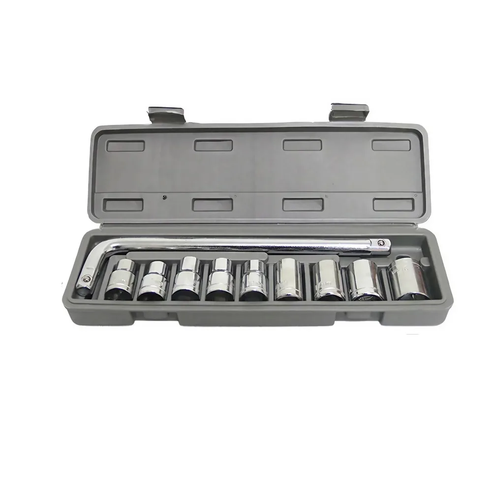 

8-21mm Range Socket Wrench Set Metric Size 1/2" Drive Socket Wrench Kit Durable Construction Portable Design Carbon Steel Tools