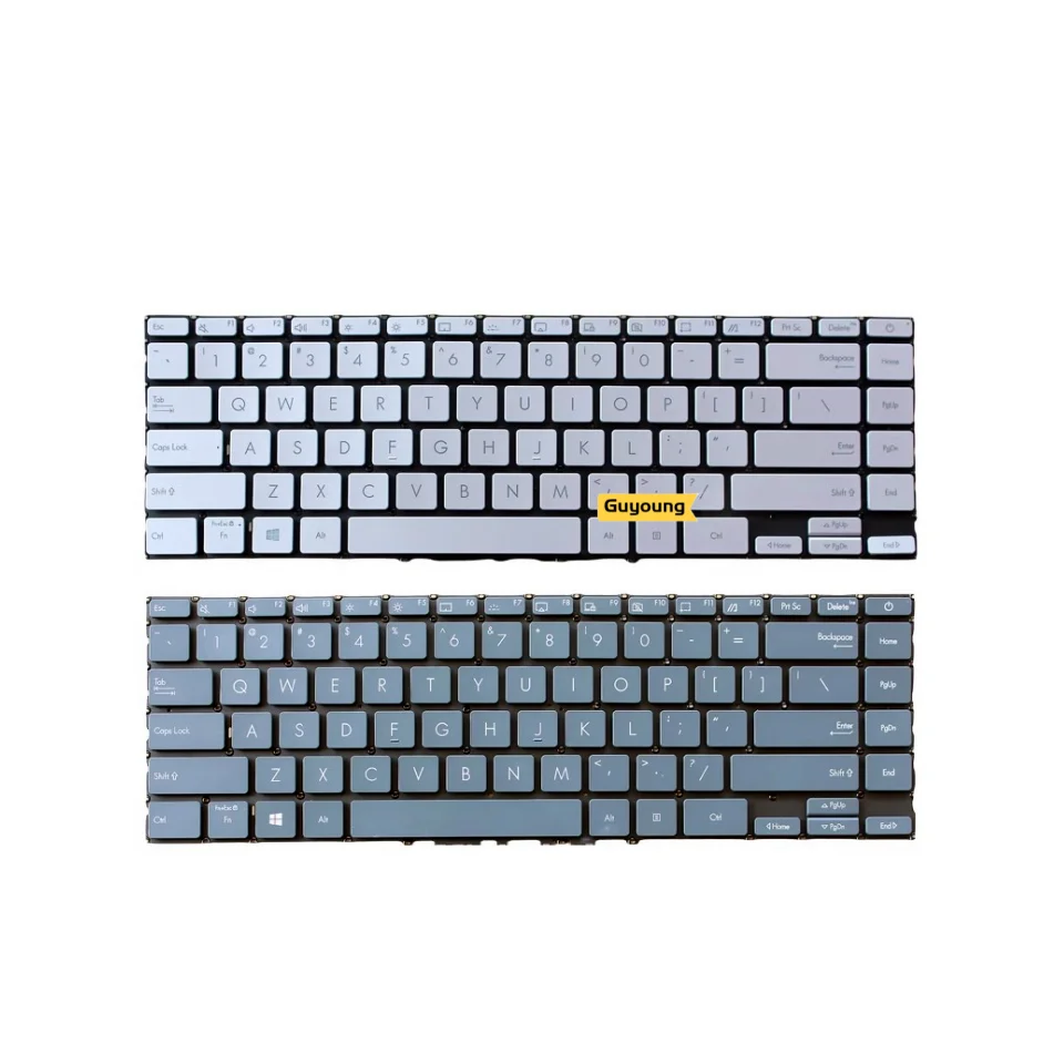 US Backlit Keyboard for ASUS ZenBook UX425 U4700IA U4700EA UM425UG UM425UAZ Black silvery