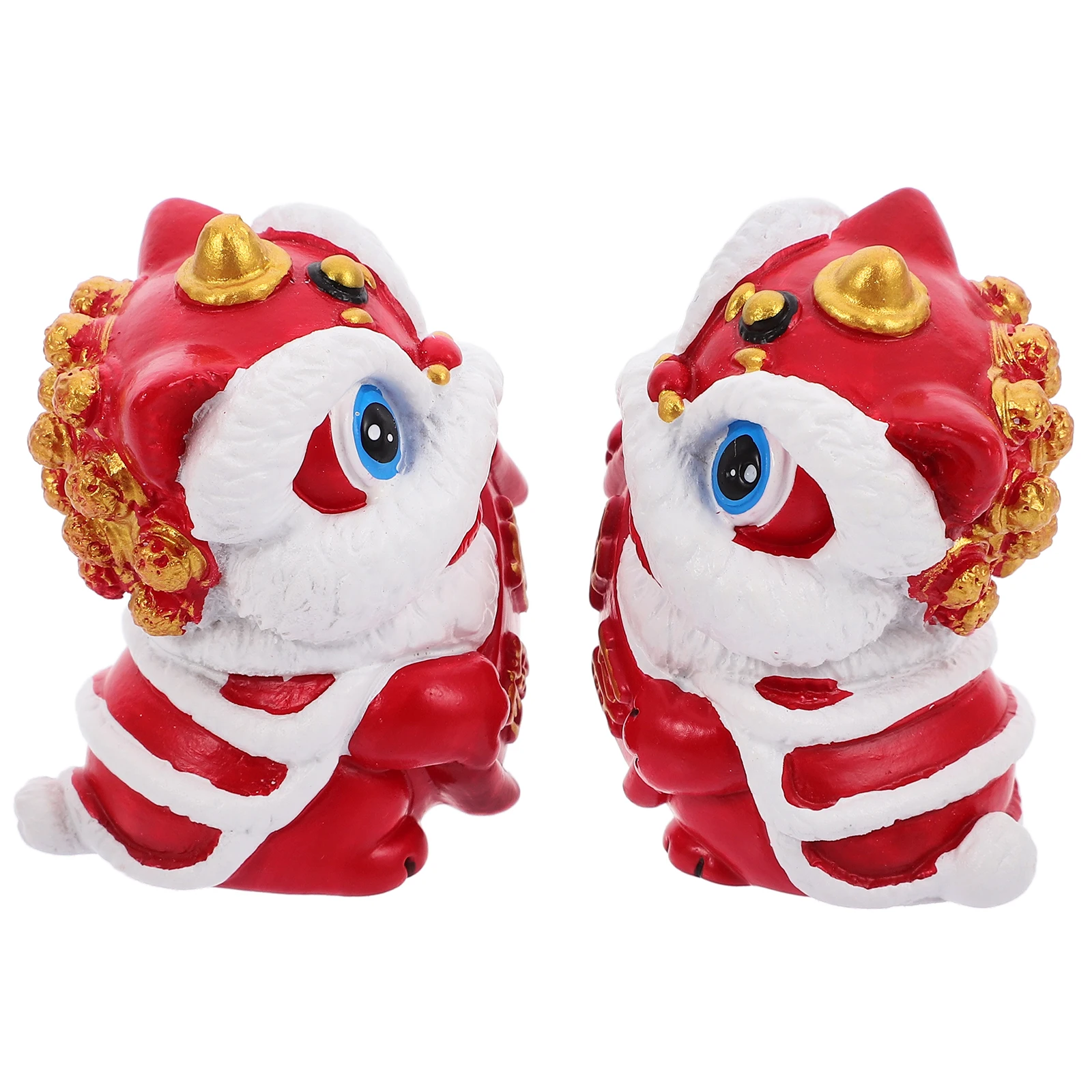 

Statues Red Bluestone Chinese New Year Decor Spring Festival Table Ornaments Prosperity Symbols