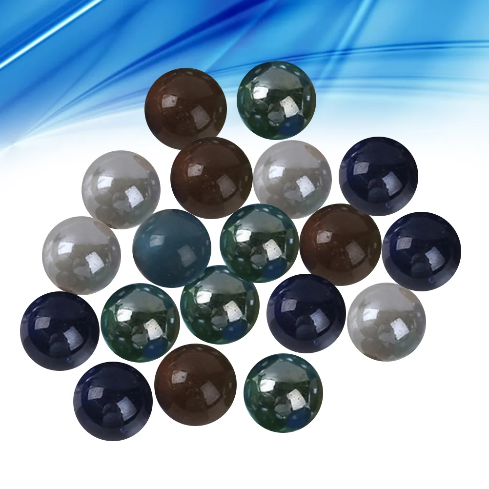 40pcs 16mm Transparent Round Beads Bearings Ball Children Little Kids(Color Random) transparent beads