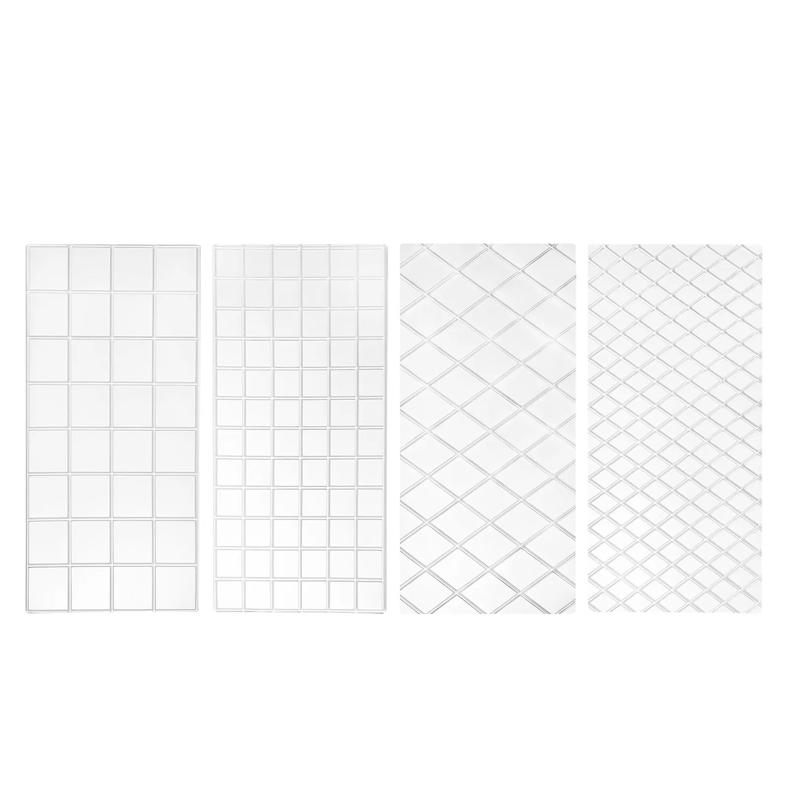 16 PCS Cake Decorating Supplies Clear Plastic Tool Cupcake Border Decoration Mold Baking Texture Impression Mat