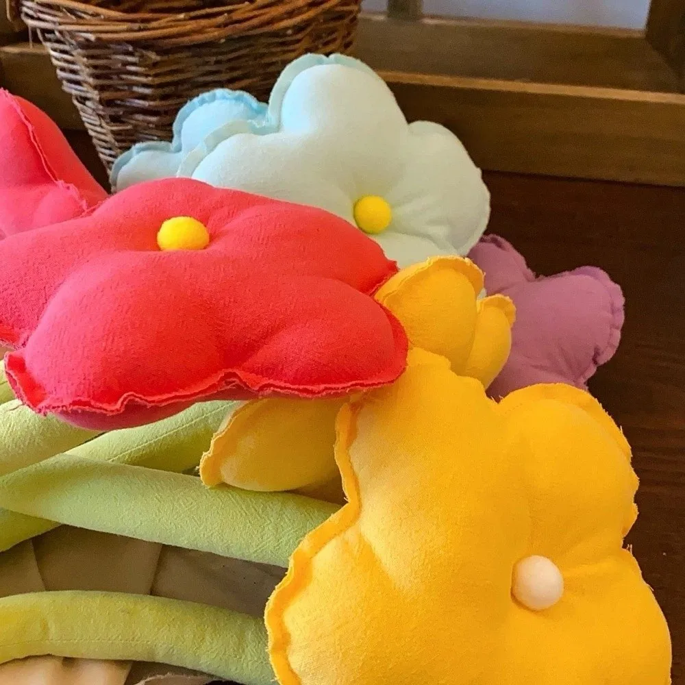 Creative Five-petaled Fabric Flowers Soft Cloth Colorful Flower Cute Korean Style Flower Home Decoration