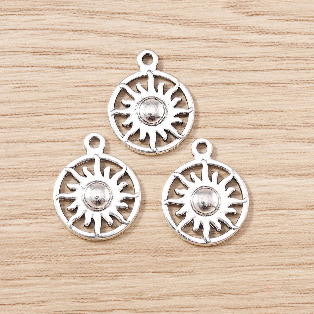 Tusember 10 Stück 28 x 34 mm niedliche Mond-Anhänger aus Legierung für die Schmuckherstellung, Halskette, Ohrringe, Armband, DIY, handgefertigtes Kunsthandwerk – Detail 36