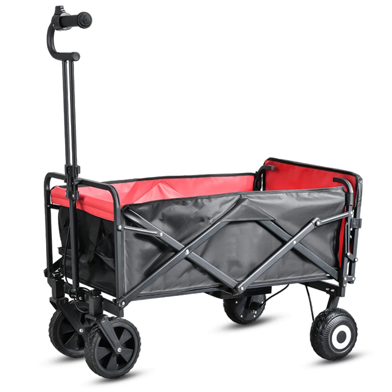 

EC30 Customizable Lightweight Electric Folding Wagon 2000 MAh Garden Cart Mesh Platform OEM Supported for Outdoor Shopping