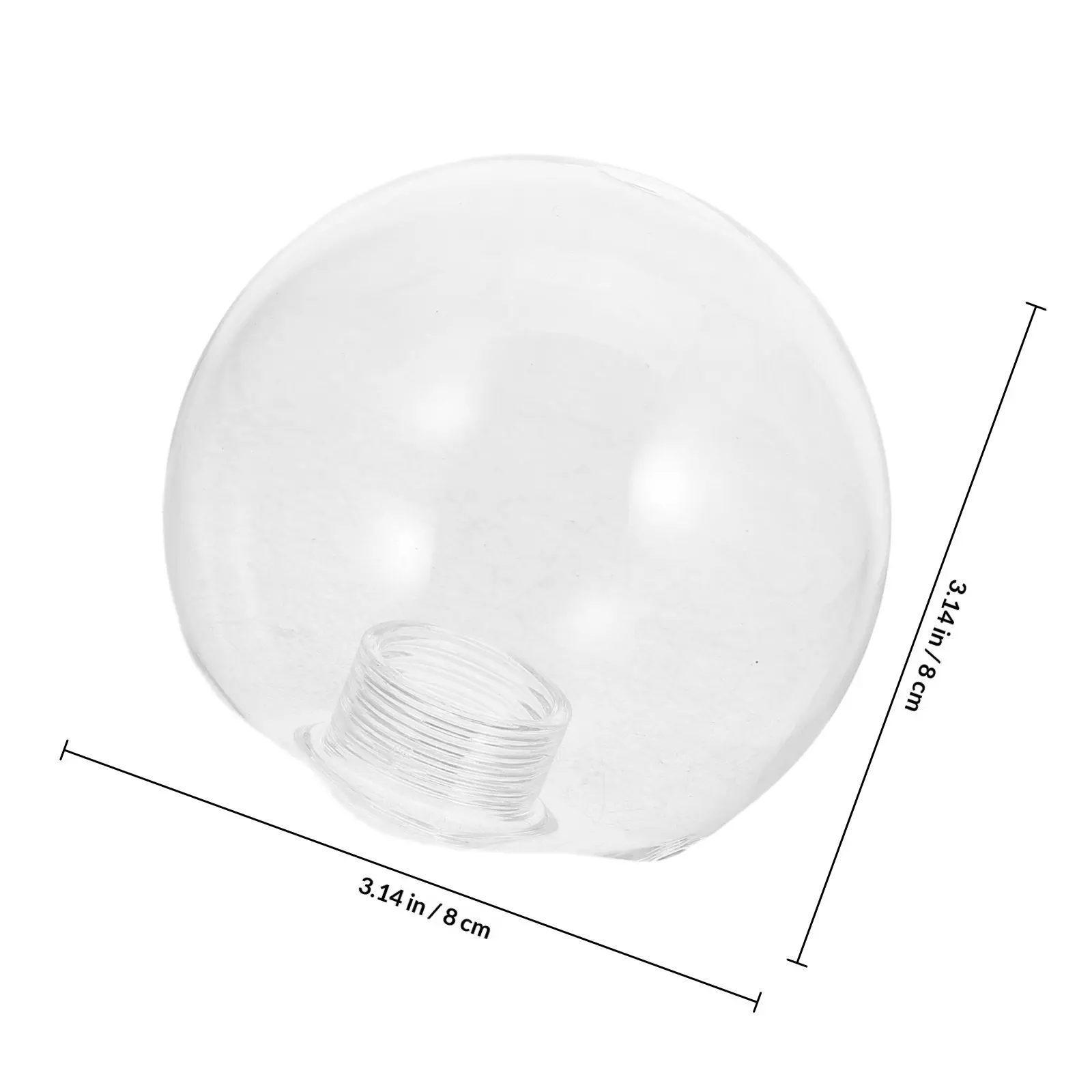 2Pcs Elegant Transparent Glass Light Globes for Pendant Light Fixtures Round Chandelier Shade Replacement Diffused Bright