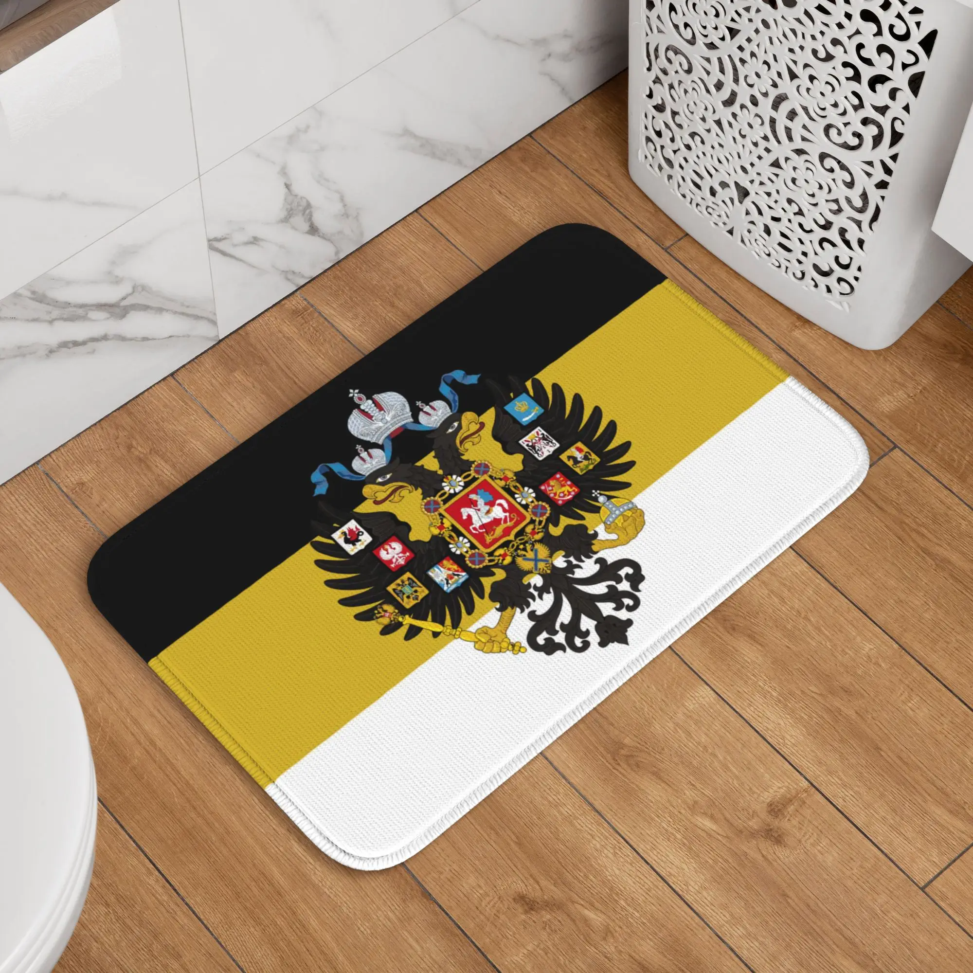 Custom Russian Empire Flag Front Floor Door Entrance Mats Outdoor Russia Proud Bathroom Kitchen Doormat Toilet Carpet Rug