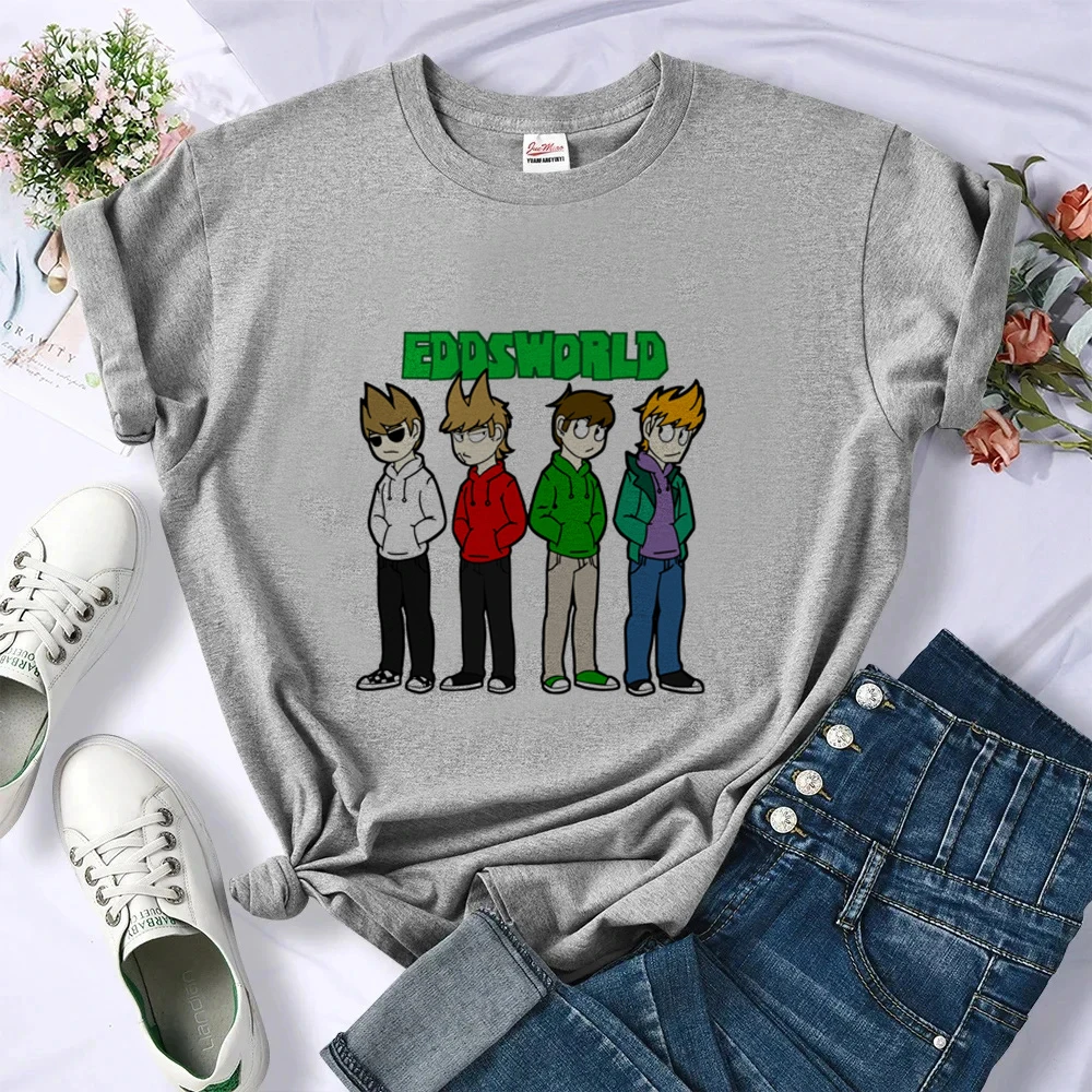 Eddsworld T-Shirt Shoujo Harajuku Baddie Vintage Sommer günstiges T-Shirt Ausverkauf Psychedelic Grunge Streetwear Party – Detail 2