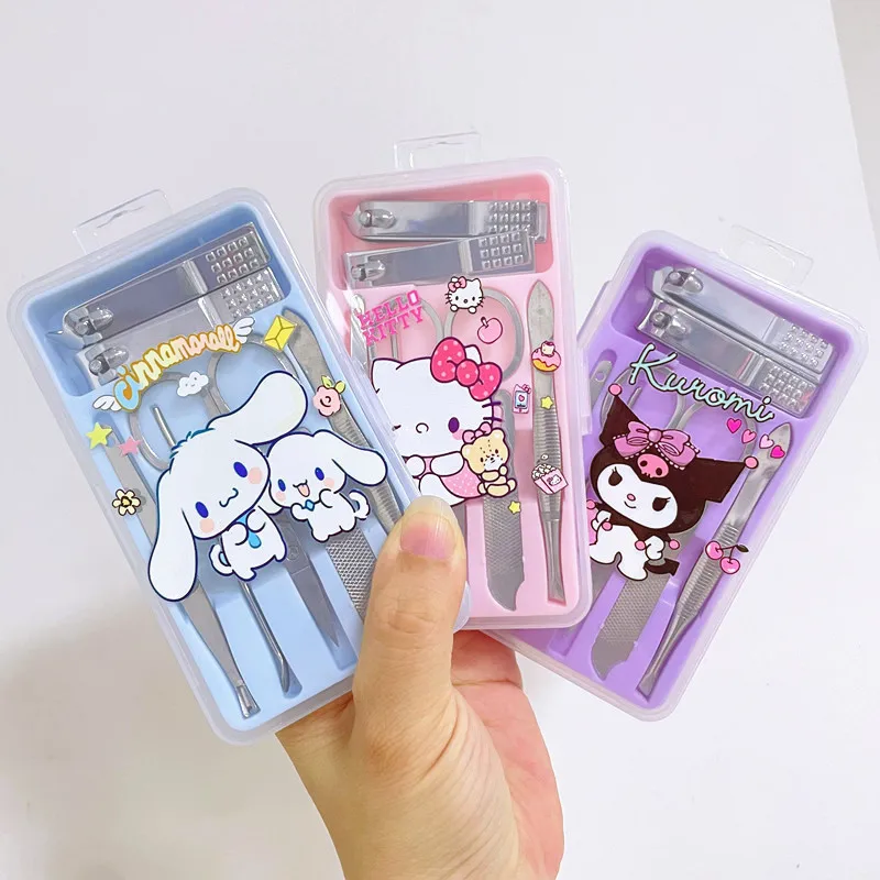 

Hello Kitty Nail Clipper Set Cute Cartoon Toys Nail Tools Travel Women Supplies Desktop Accessories Student Gifts Wholesale