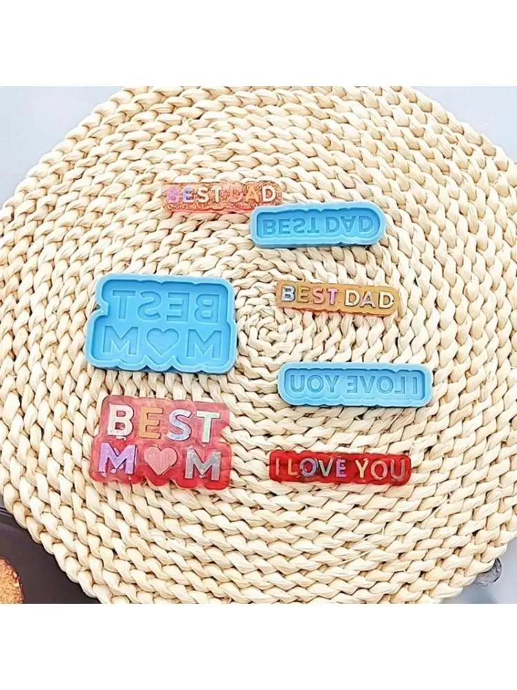 

Лучшая форма для мамы и папы, силиконовая форма для подвески, литья из эпоксидной смолы для ручной работы, DIY брелок, для