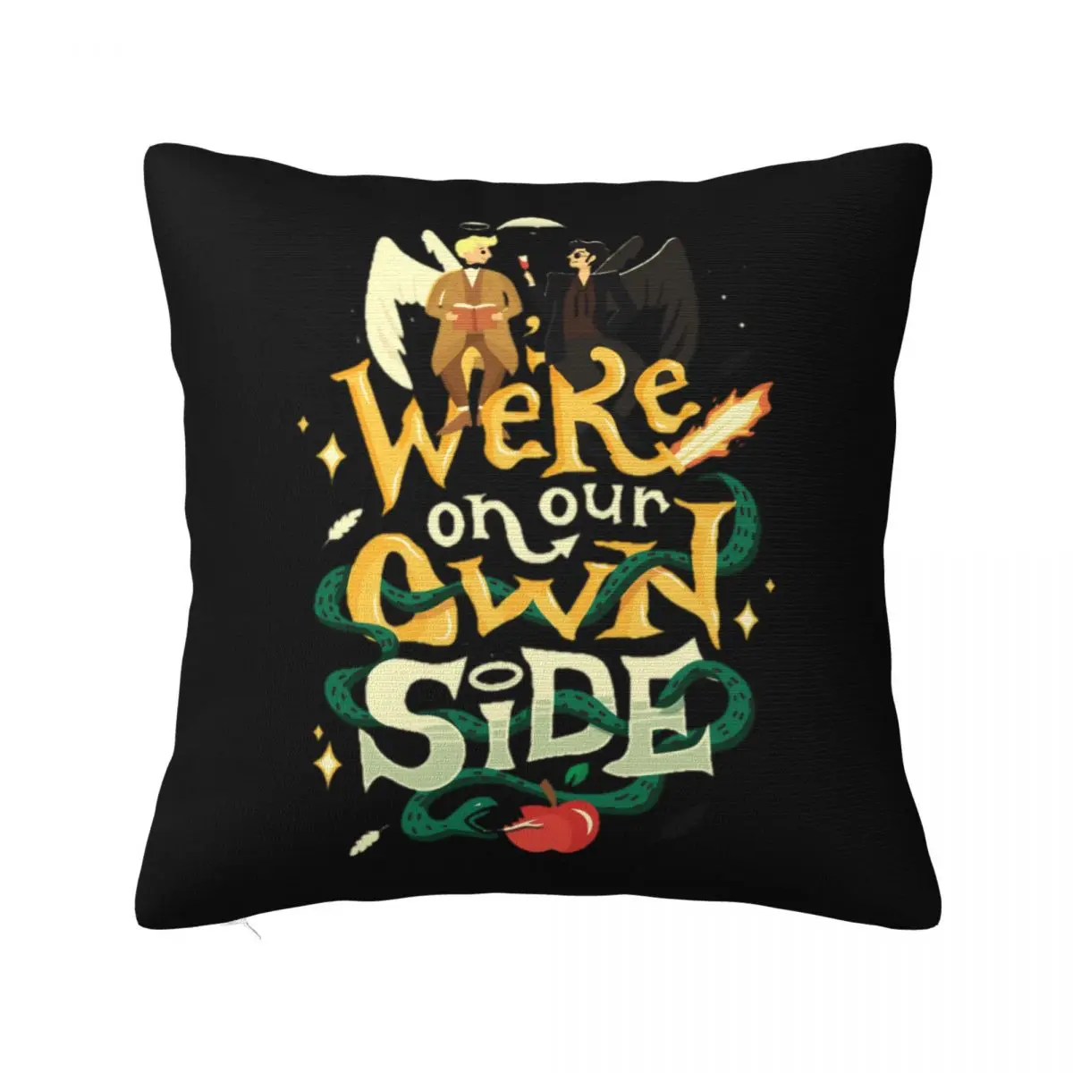 

Good Omens Pillowcase Polyester Cushion Cover Decoration Ineffable Pillow Case Cover Home Square 40*40cm