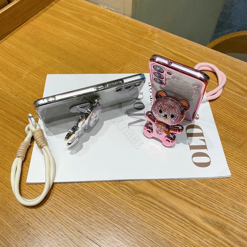 جراب هاتف بسوار معصم من Gilitter Bear ، غطاء حامل لموتورولا موتو E6S ، E7 Plus ، Power ، E13 ، E20 ، E22 ، E32 ، E 7 ، 13 ، E 20 ، E 22 ، 22