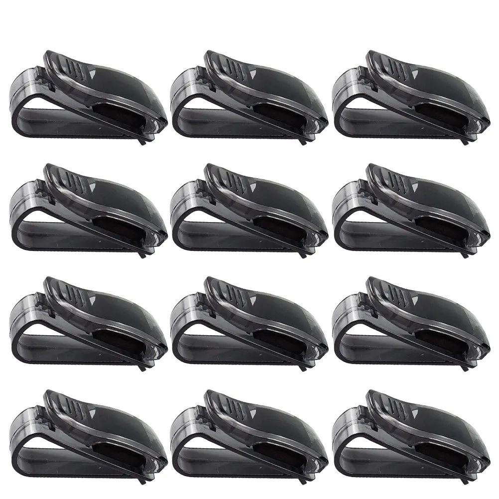 20Pcs Car Visor Glasses Clip Professional Sunglasses Holder ABS Construction Scratch Proof Break Resistant Easy Mount Storage