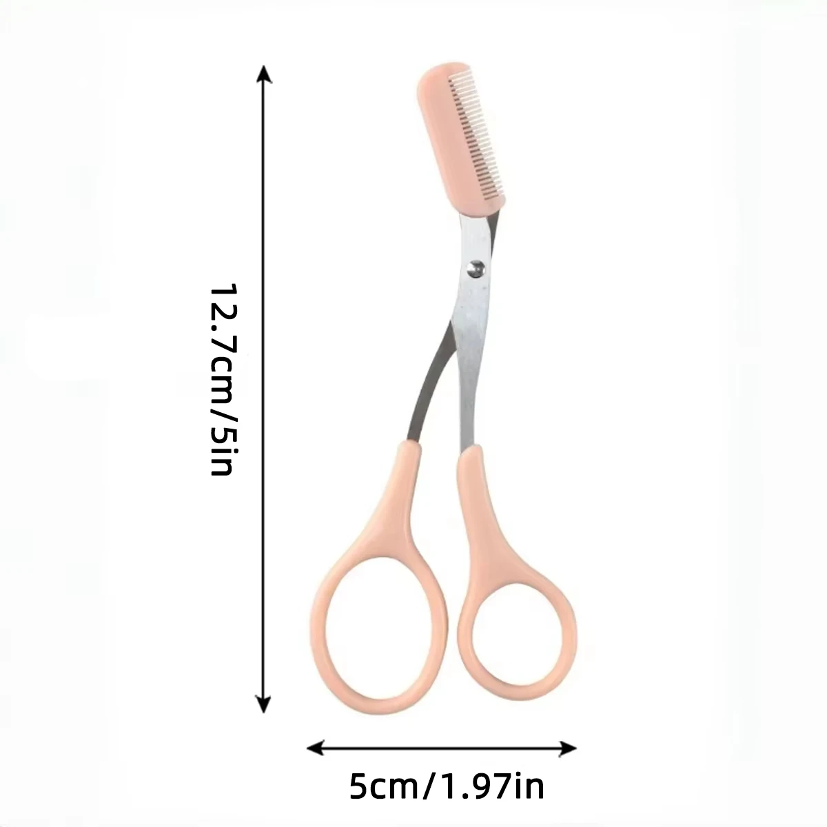 الوردي التشذيب الفولاذ المقاوم للصدأ الحاجب كليبرز مع أمشاط الحاجب الصغيرة الحاجب كليبرز أدوات ماكياج الجمال لتشكيل الحواجب