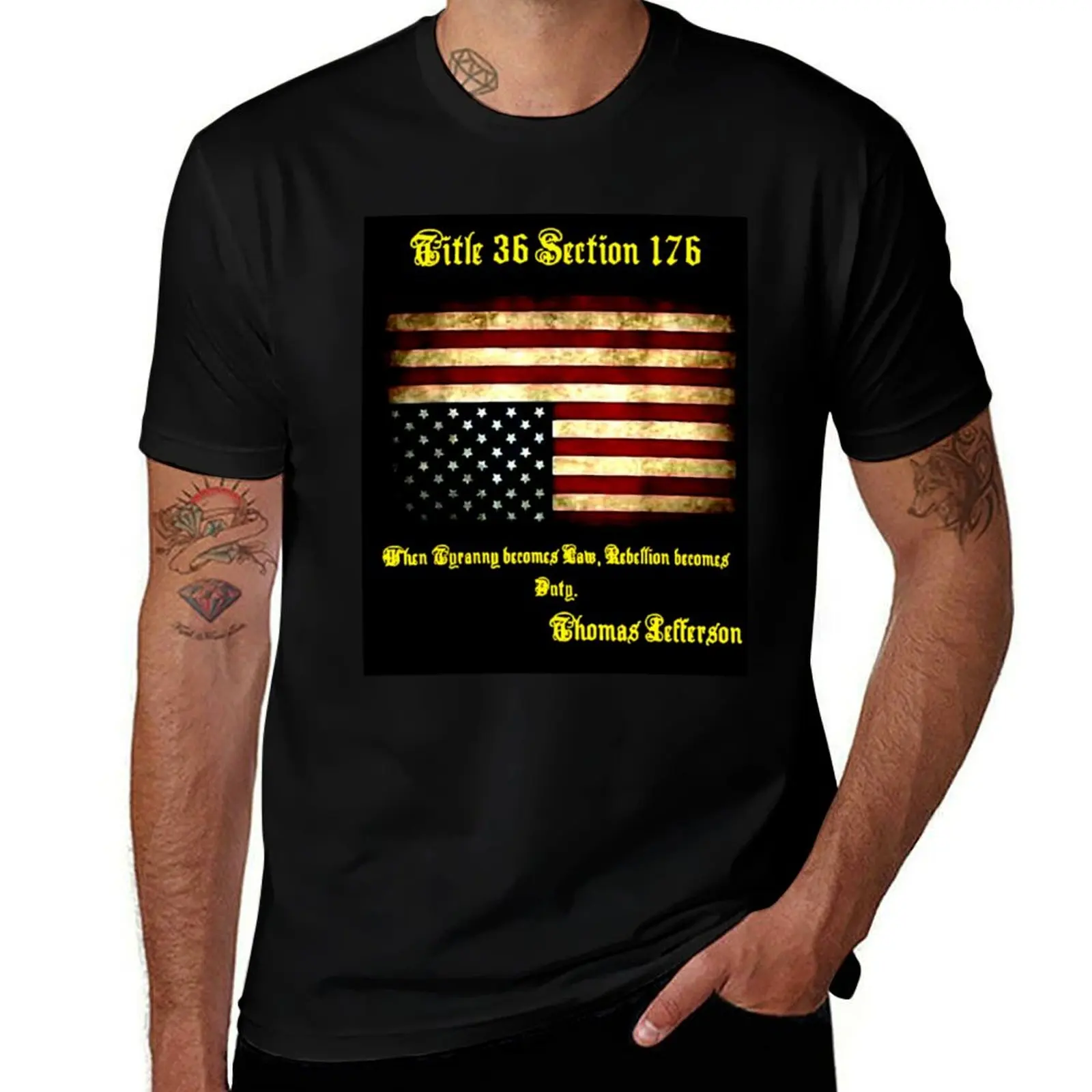 American flag upside down T-Shirt Soft Anti-Shrink Cotton Tee