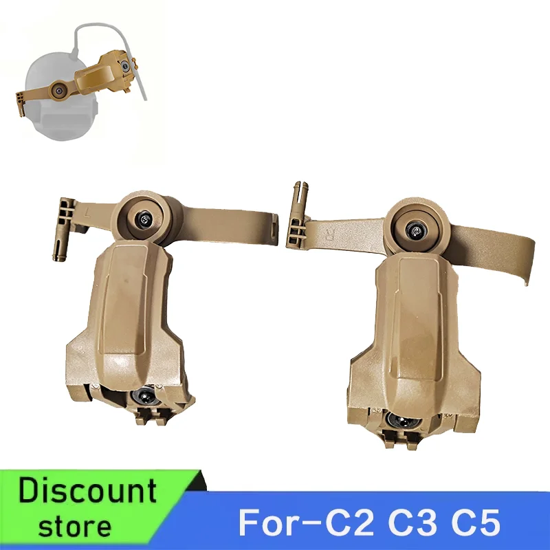 

Tactical Helmet Rail Adapter Stand Headphone Gear Accessory Compatible with C2 C3 C5 Headphones