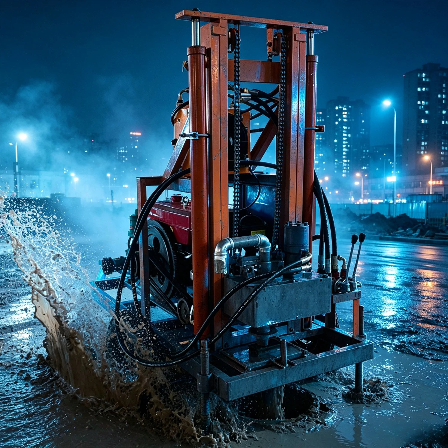 Water Well Drilling Machine Hydraulic Portable Borehole Drilling Rig Multifunctional Wholesale For Shallow Water Well