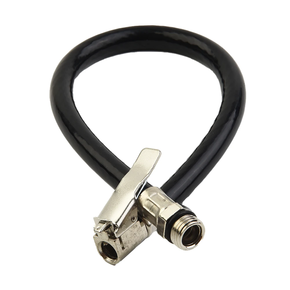 

1pcs Air Tyre Inflator-Pressure Car Auto Tire-Hose Pump Gauge Hose Connector Flexible Parts-Accessories Rubber & Alloy