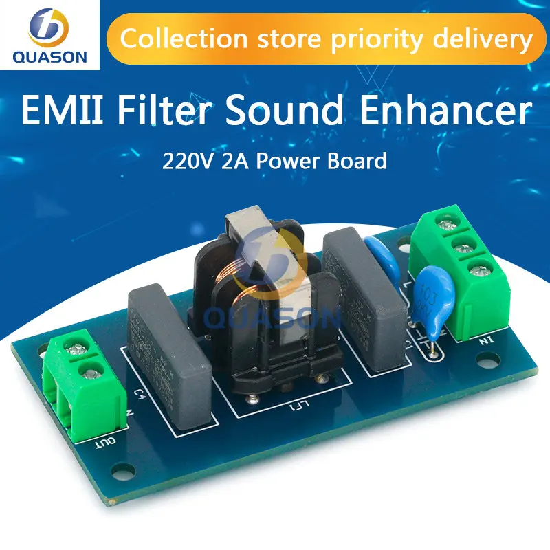EMI Filter Sound Booster Filter Socket 220V 2A EMI Filter Module Power Board